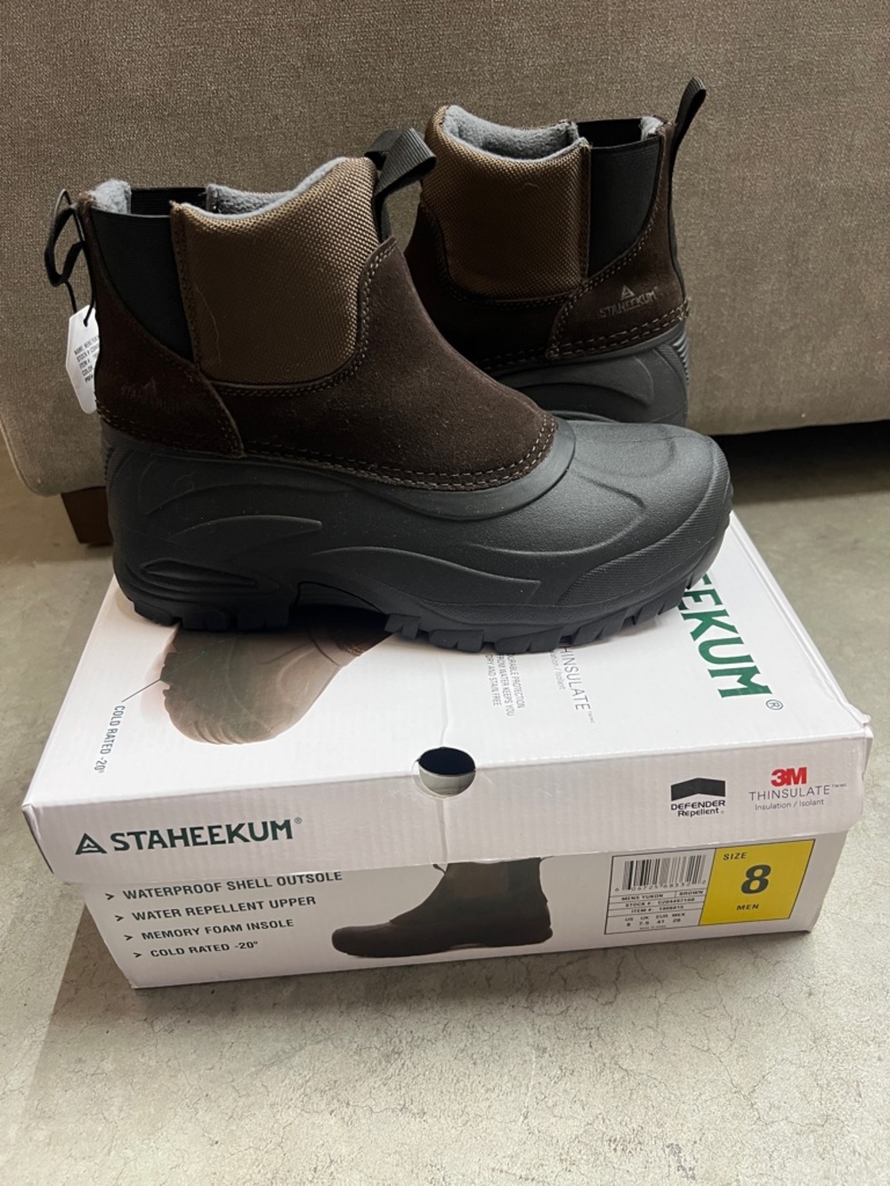 Men’s ' Brown Waterproof Winter Boots
